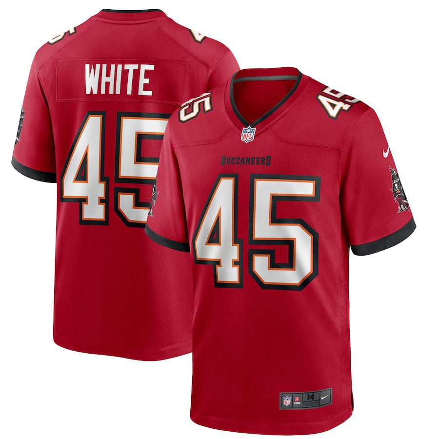 Men Tampa Bay Buccaneers #45 Devin White Nike Red Player Game NFL Jersey